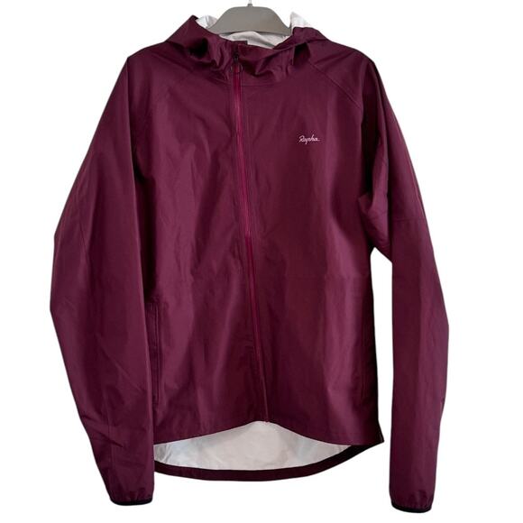 Rapha Mens Rich Burgundy Waterproof Reflective Commuter Jacket - Picture 2 of 12